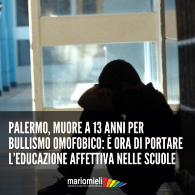 bullismo omofobico palermo educazione affettiva scuole